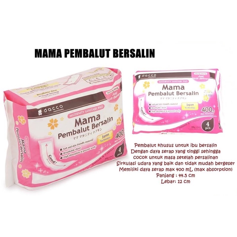 Mamapad Pembalut Bersalin Softex Maternity Melahirkan Extra Panjang