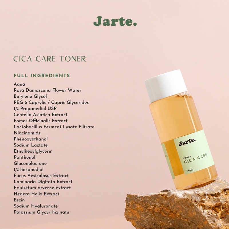 JARTE Indonesia / Cica Care Gentle Wash Toner Cream Ampoule Serum Sunscreen Spot Treatment Lotion