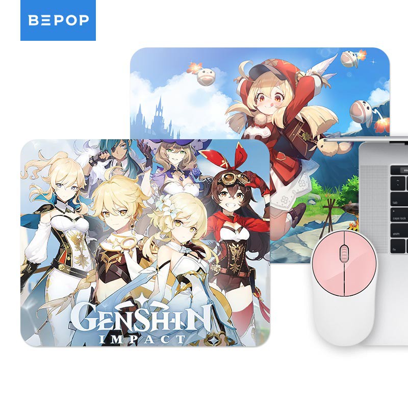 Bepop Mouse Pad Anime Genshin Impact Anti Slip Double Lock 25*21 Cm