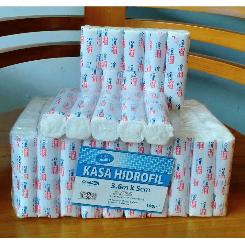 Kasa Verban Gulung 5cm Kasa Kain Perban Pembalut 10 Roll Onemed