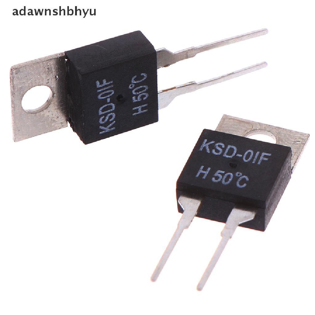 Adawnshbhyu 2Pcs Termostat Sensor Suhu Thermal Switch Biasa Terbuka KSD-01F 50degc