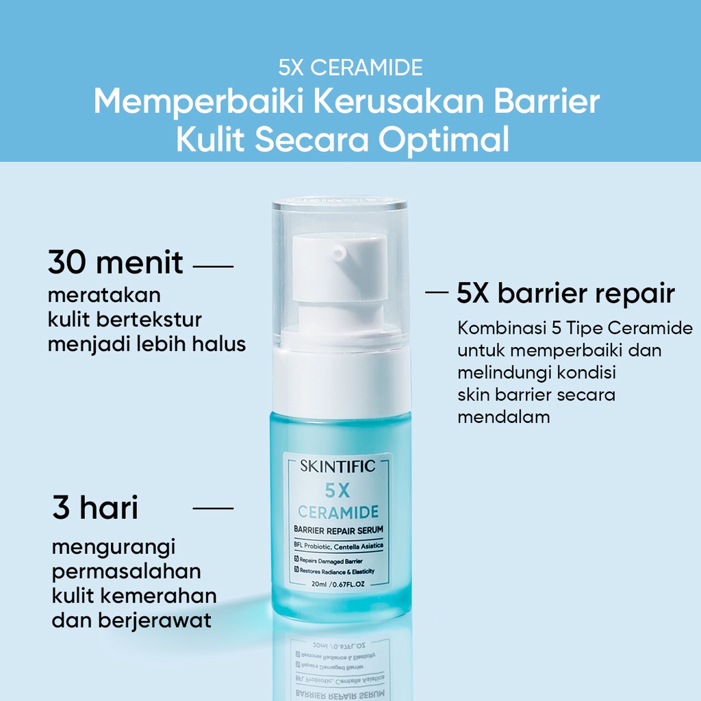 SKINTIFIC - 5X Ceramide Skin Barrier Repair Serum Scientific Power Repairing Essence Facial Skin Serum 20ml