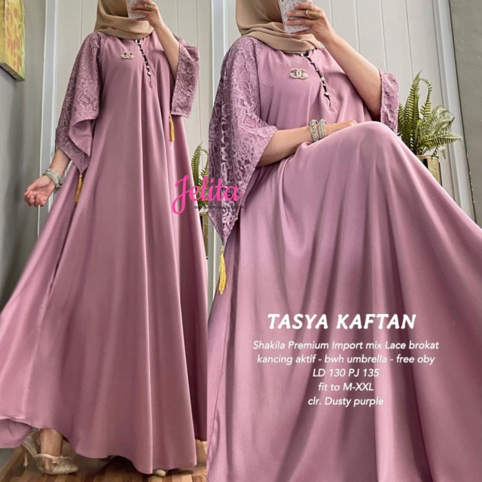 Baju Muslim Lebaran 2022 Kaftan wanita tasya by Jelita