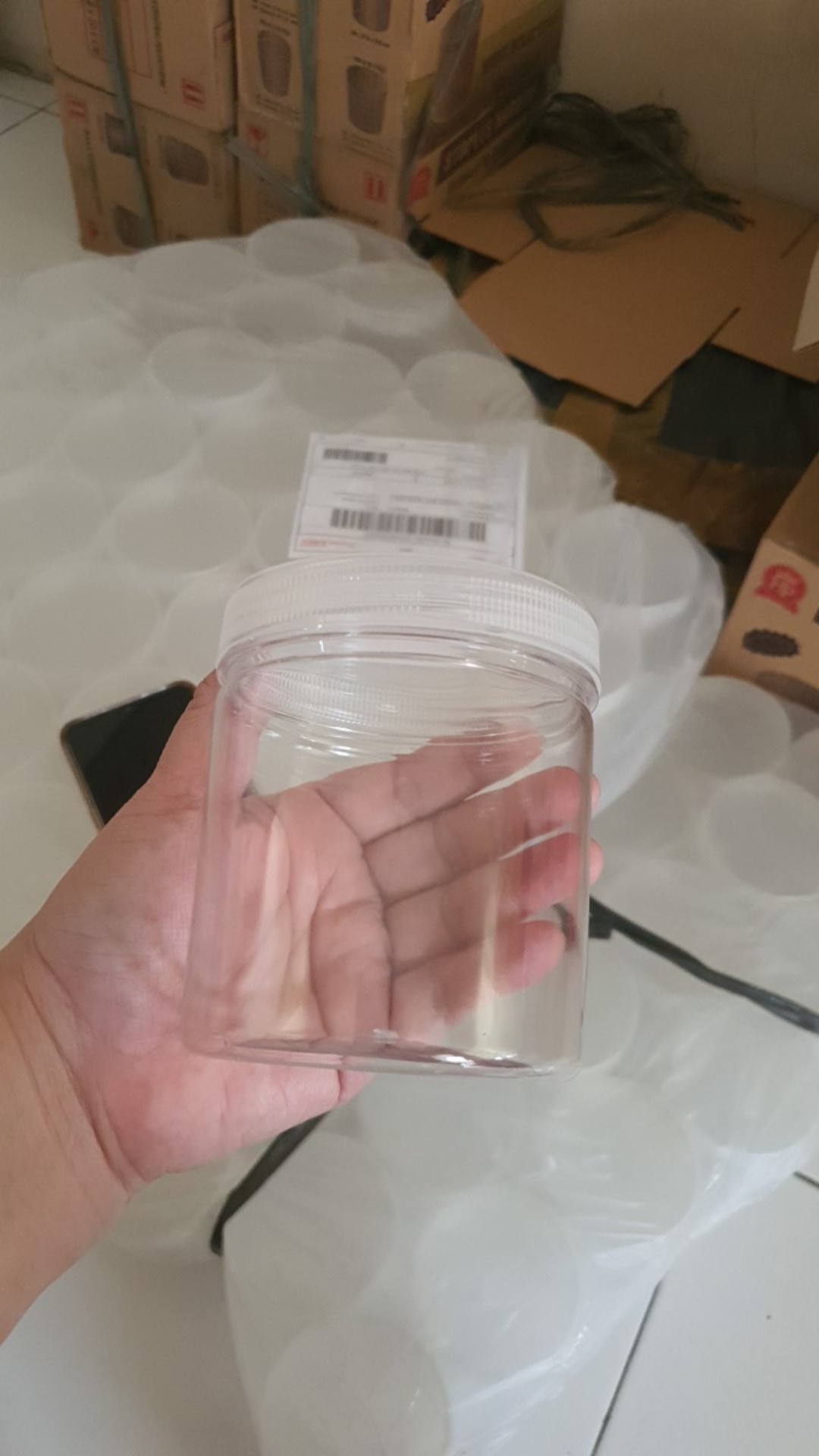 Toples Tabung Silinder / Cylinder - Toples Jar Plastik 500 Ml