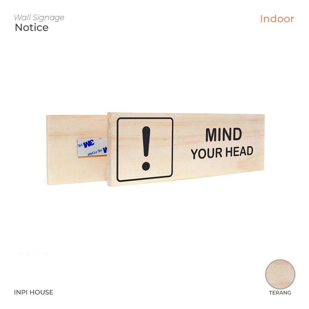 Jual sign system mind your head - papan tanda awas kepala - wall sign ...