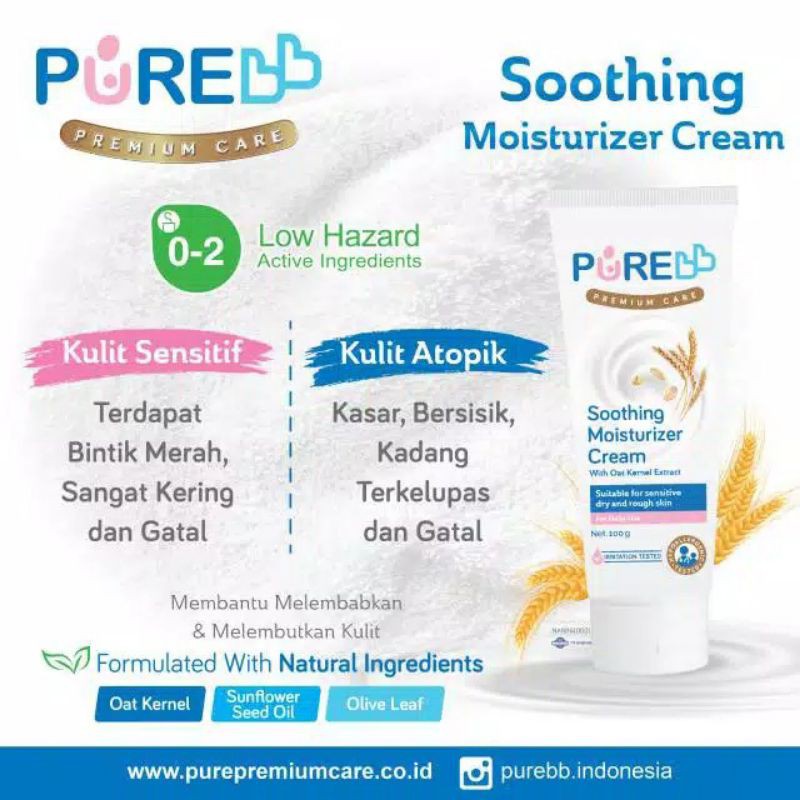 PureBB Pure BB Soothing Moisturizer Cream 100gr 200gr