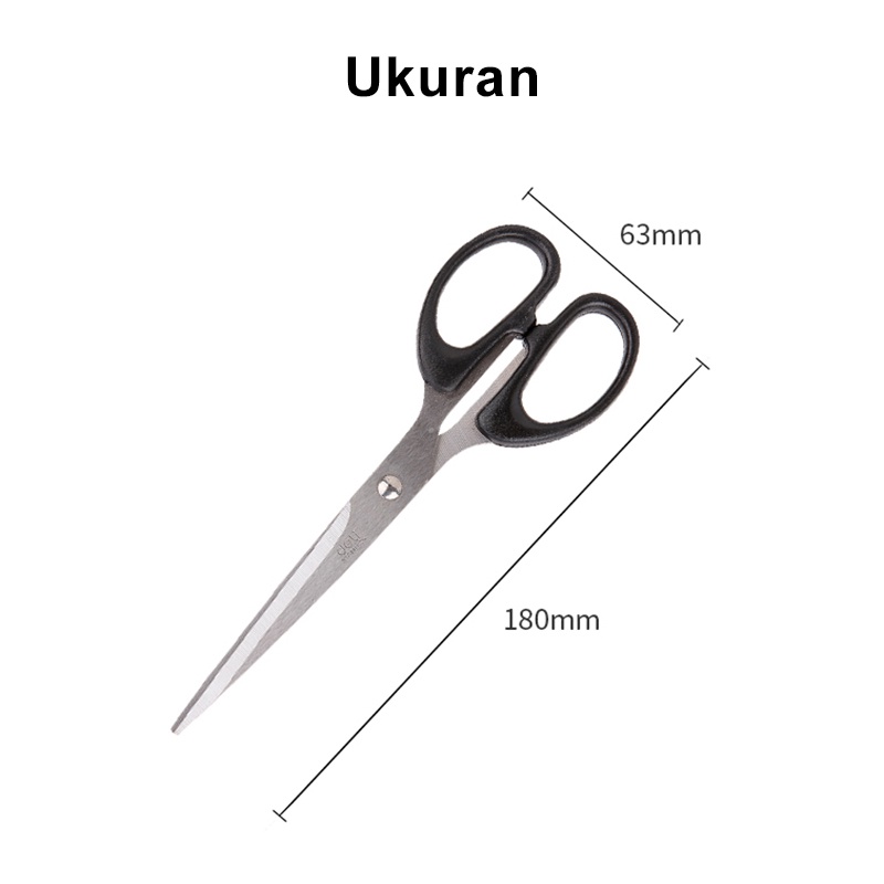 Deli Gunting Besi Tahan Karat 180mm 18cm Anti Karat Tajam Tahan Lama Scissors