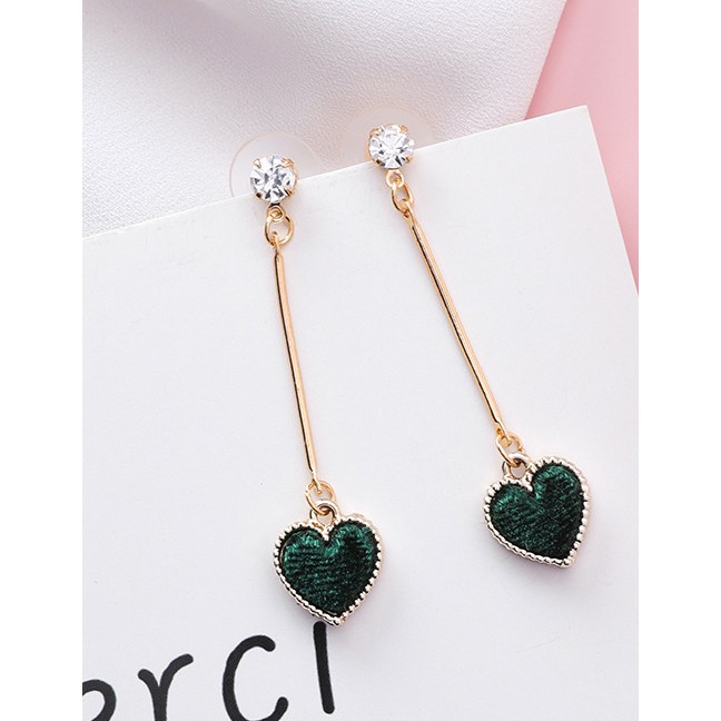 LRC Anting Tusuk Fashion Heart Shape Decorated F0723X