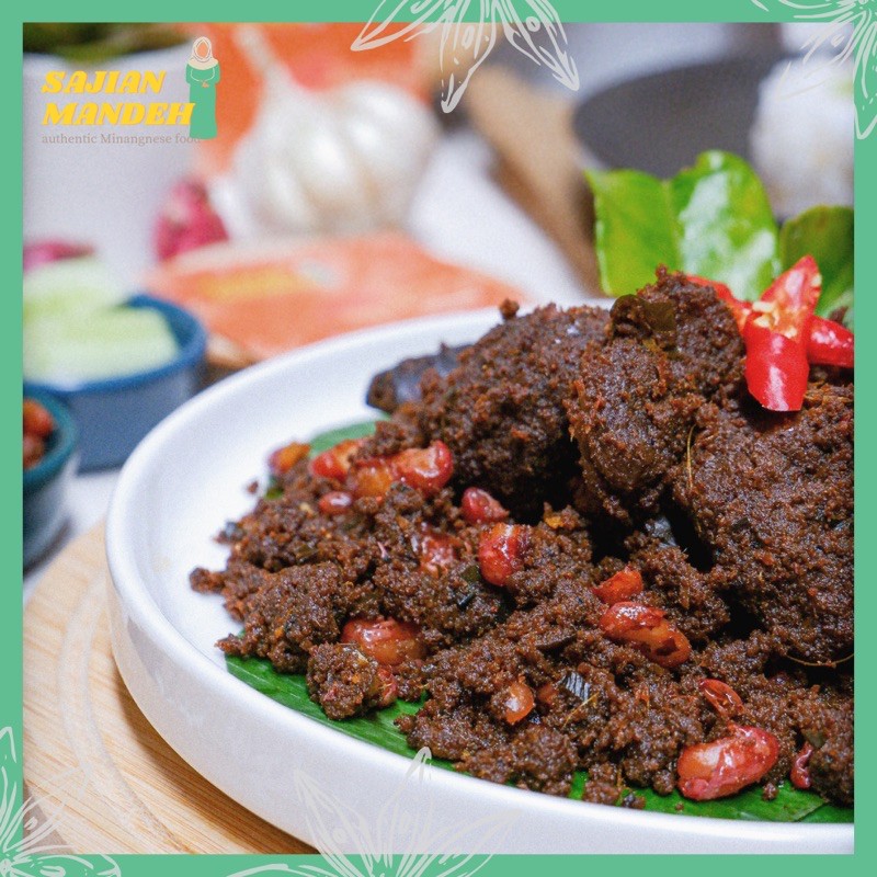 

[Siap kirim] Rendang Siap Saji Rendang Kering kacang merah Sajian Mandeh