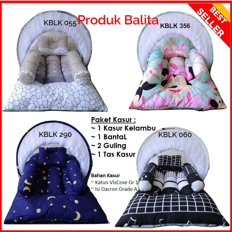 Tempat Tidur Bayi Baru Lahir Set Motif Karakter Merk Elha Baby Original Produk