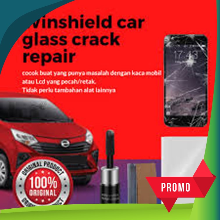 LEM KACA RETAK / LEM KACA HP RETAK / LEM KACA MOBIL RETAK / ( HITAM )