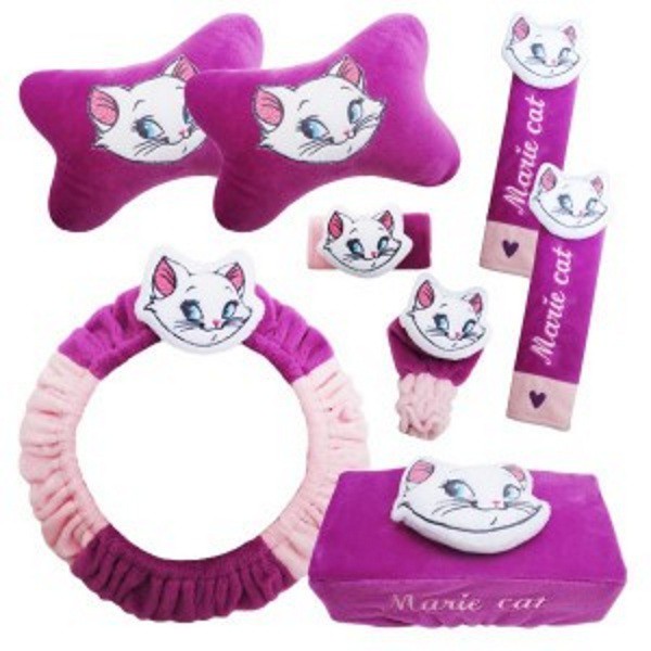 Bantal Mobil 6 in 1 Extra Premium Marie Cat Ungu