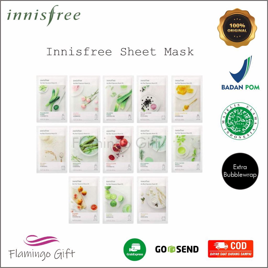 Innisfree Sheet Mask My Real Squeeze Original 100%