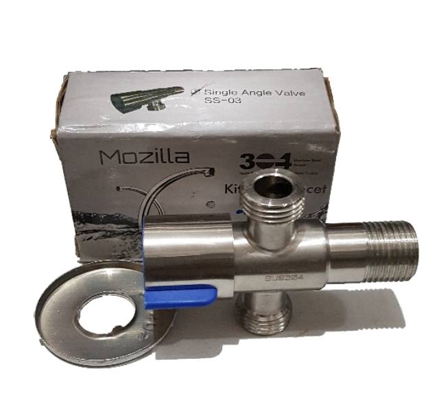 Kran shower cabang Mozilla Double Angle Valve stainless steel SS-04