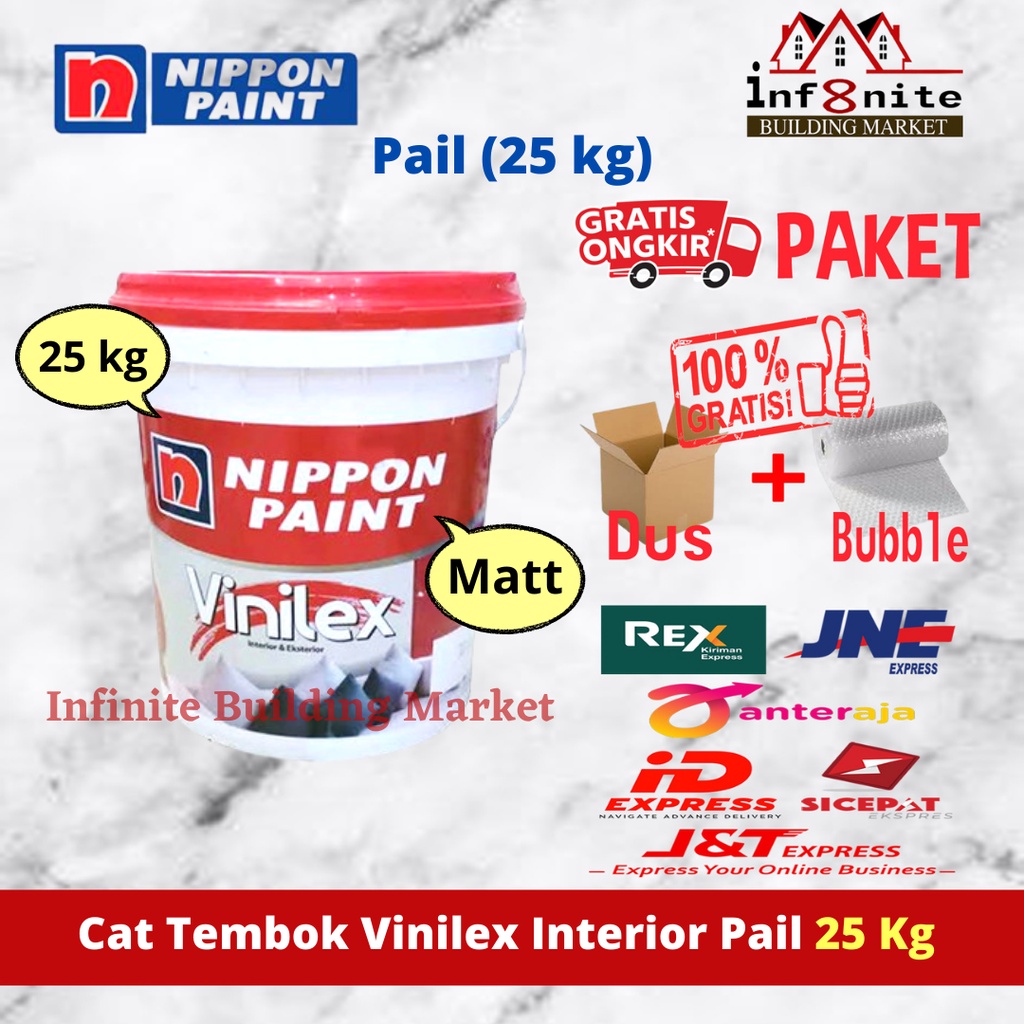 Cat Tembok Vinilex Nippon Paint Vinilex Kembang Interior 25 Kg Paket