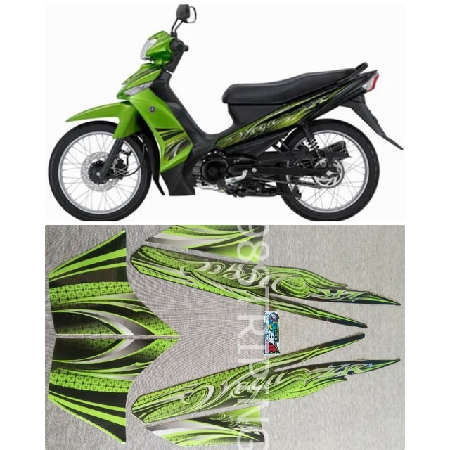 STRIPING VEGA ZR HIJAU TAHUN 2011 STIKER LIS STANDAR ORI YAMAHA