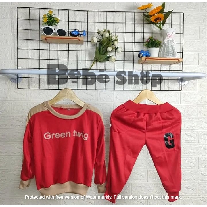 Setelan Baju anak cowok bahan babyterry usia 2 sampai 6 tahun