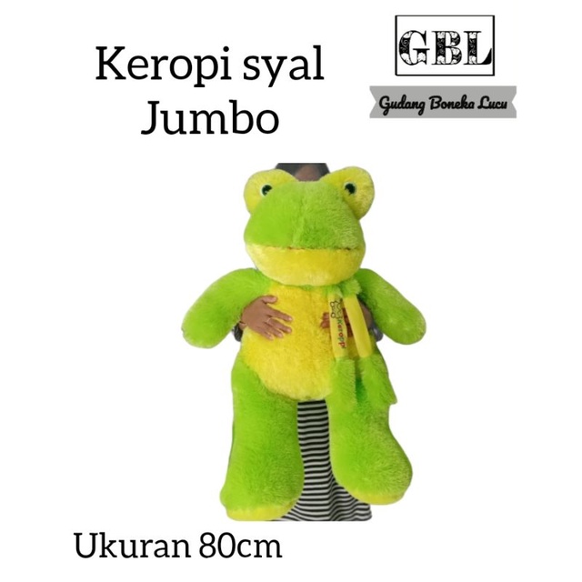 Boneka keropi syal jumbo / boneka jumbo bulu keropi / boneka keropi jumbo