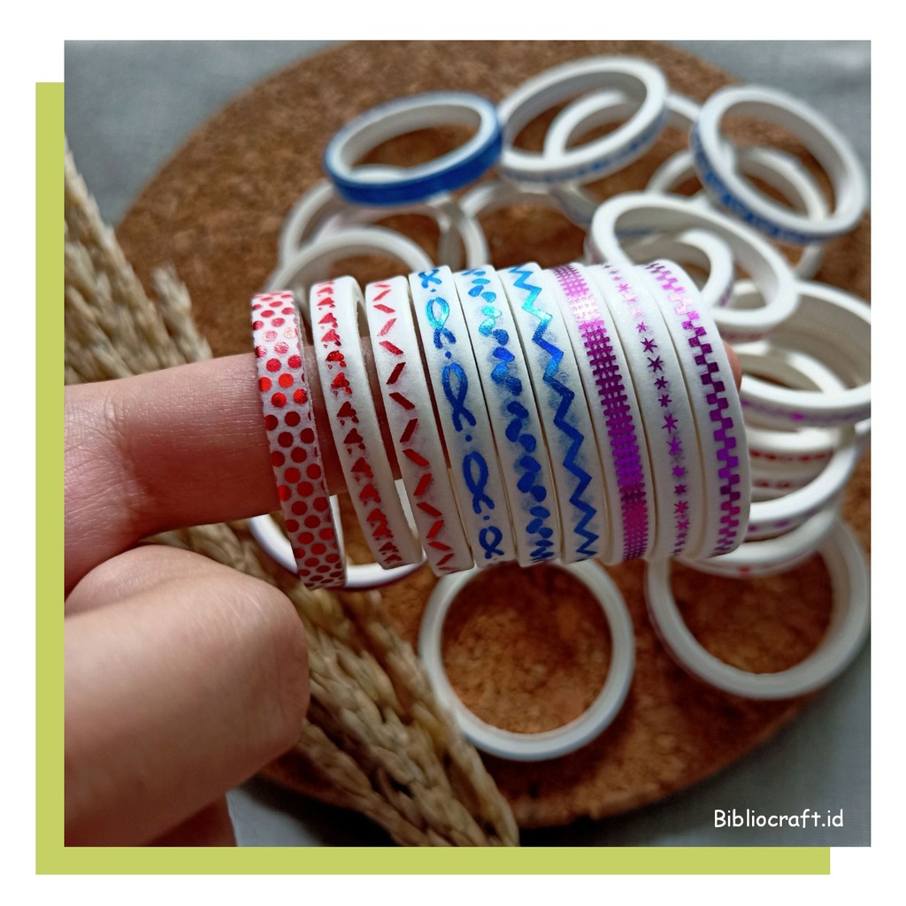 

Masking Tape/ Washi Tape Mini Lucu - Simple Color Series (Random)