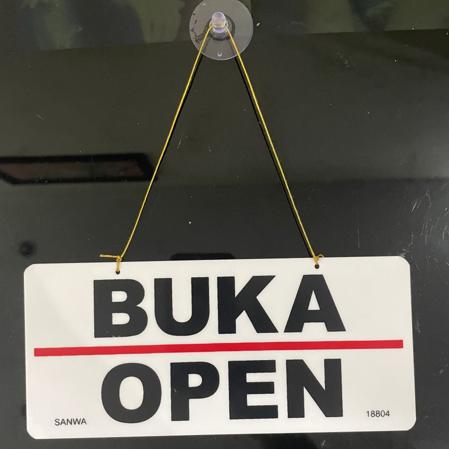 

Papan Signage Akrilik Acrylic Buka Tutup Open Closed gantung tempel