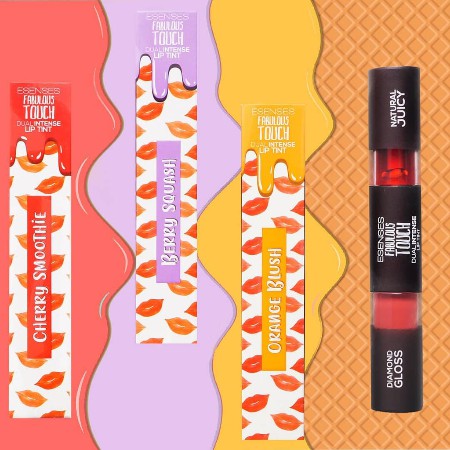 (INEED) (NEW) ESENSES FABULOUS TOUCH DUAL INTENSE LIP TINT - ESENSES 2in1 LIP TINT + LIPGLOSS