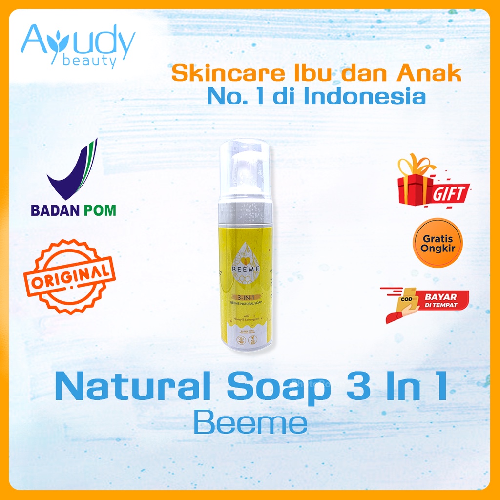 Jual BEEME Sabun Mandi Bayi Newborn Balita Anak Natural Soap 3 In 1 100 ...