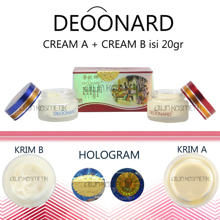 BEST SELLER - CREAM DEOONARD MERAH SET KECIL - TANPA SABUN - DAY DAN NIGHT