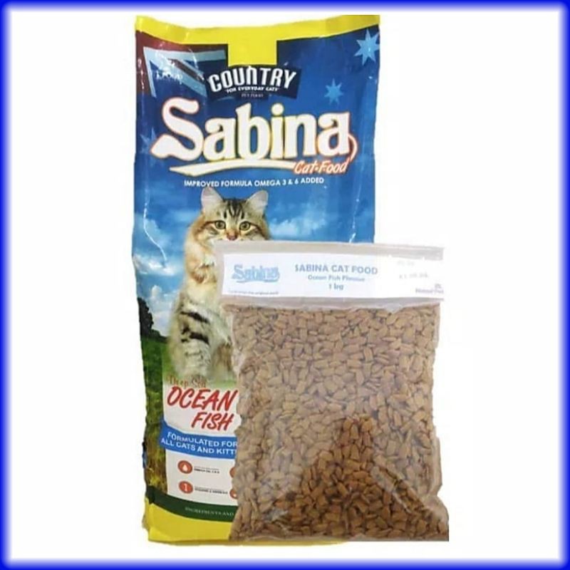 Makanan Kucing Sabina Cat Repack 1000gr / Makanan Kucing Dry food / Cat food