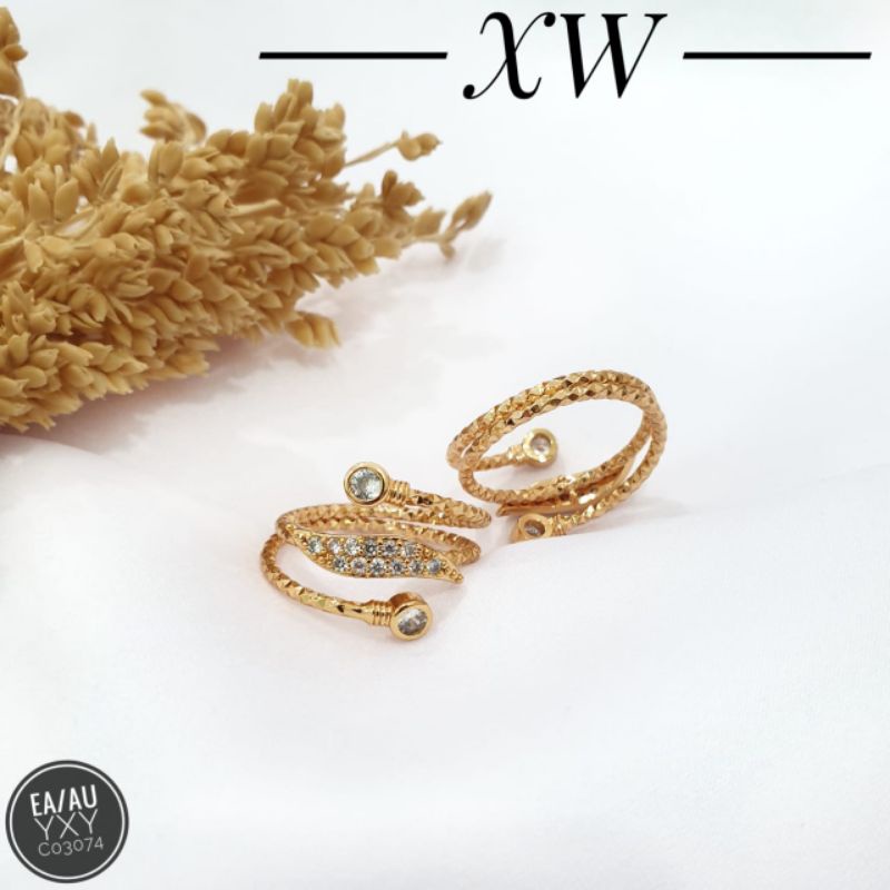 Cincin Yaxiya Ulir Gold C03074