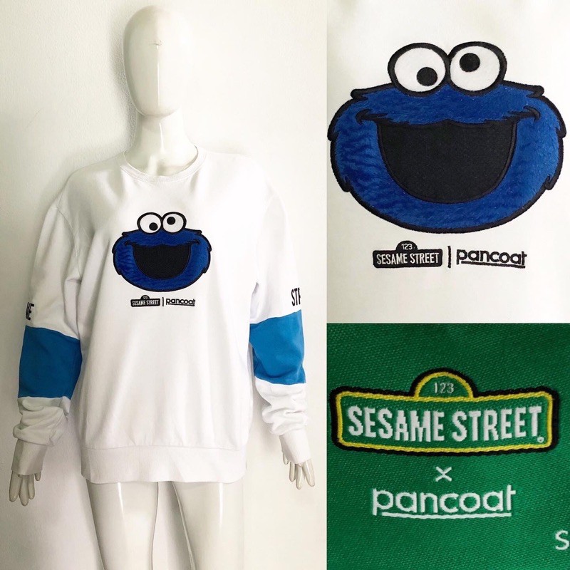 Pancoat X Sesame Street crewneck jacket rare limited