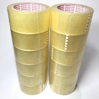 

lakban bening 2 inc isi 6 rol kwalitas bagus harga /roll - 1 Roll isi 6pcs