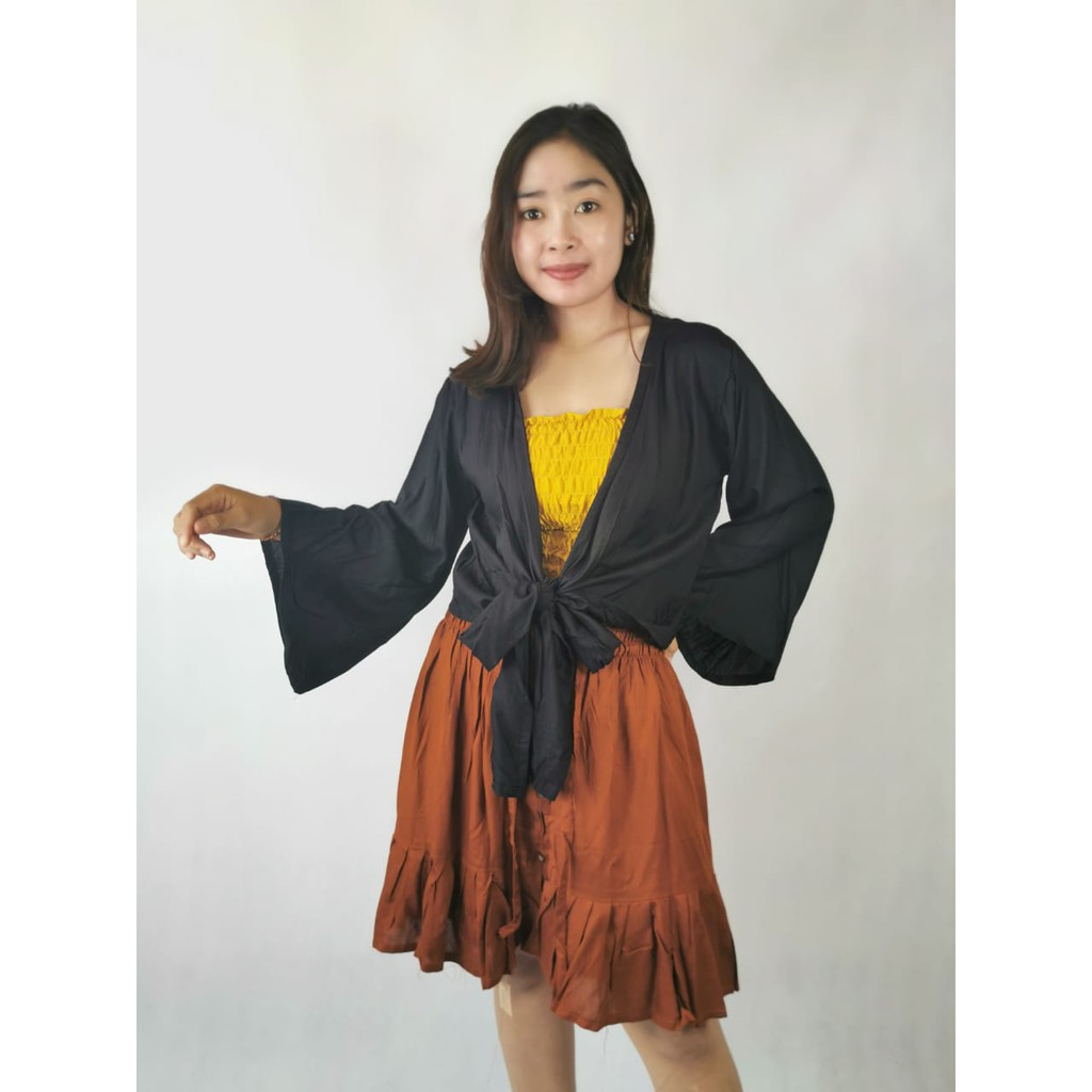 New Produk Baju Cardigan Tali Ikat baju atasan ikat oleh oleh bali