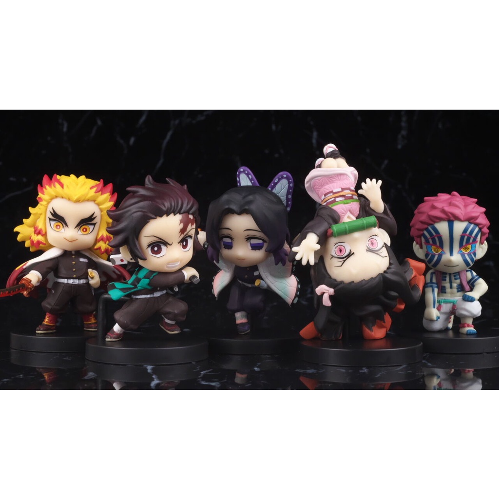 Figure Demon Slayer Kimetsu No Yaiba Nezuko Tanjiro Akaza set 5