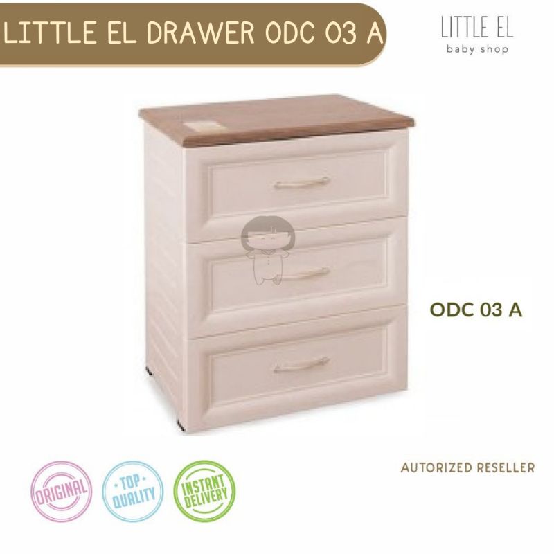 Little El Drawer - Olymplast ODC 03A  Lemari Plastik - Drawer Baju Bayi dan Anak - Lemari Bayi