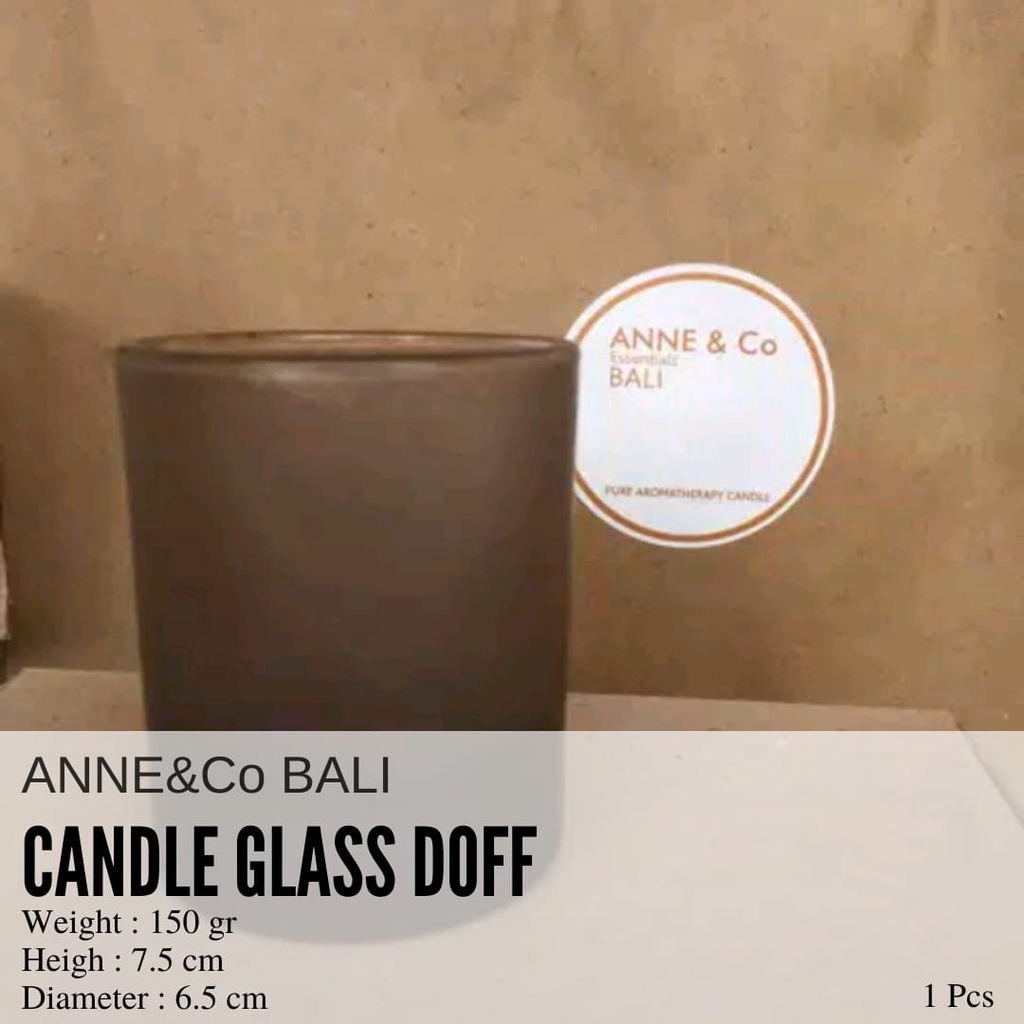 ANNE&CO BLACK DOFF GLASS || GELAS DOFF WARNA HITAM COCOK UNTUK LILIN