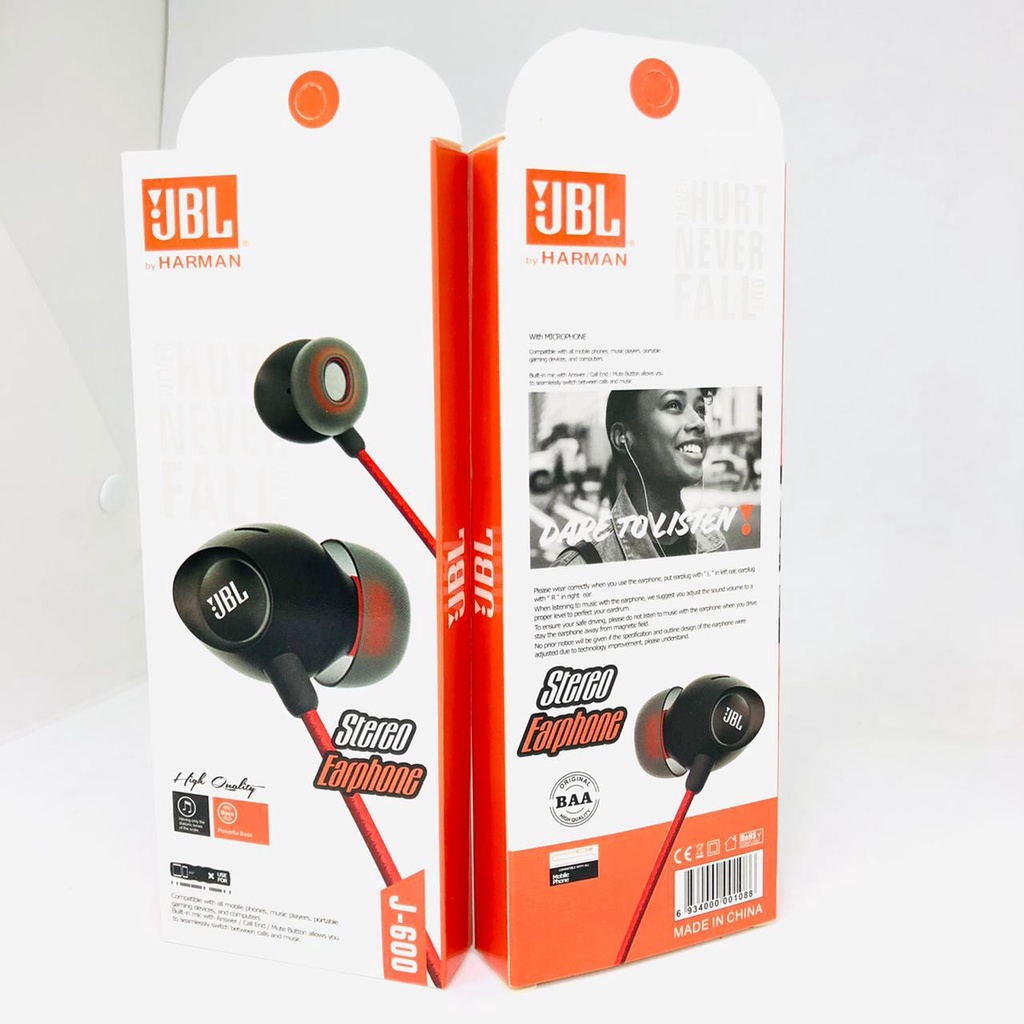 Headset J J-600 Handsfree EarphoneJ-B-L J600 Extra Bass