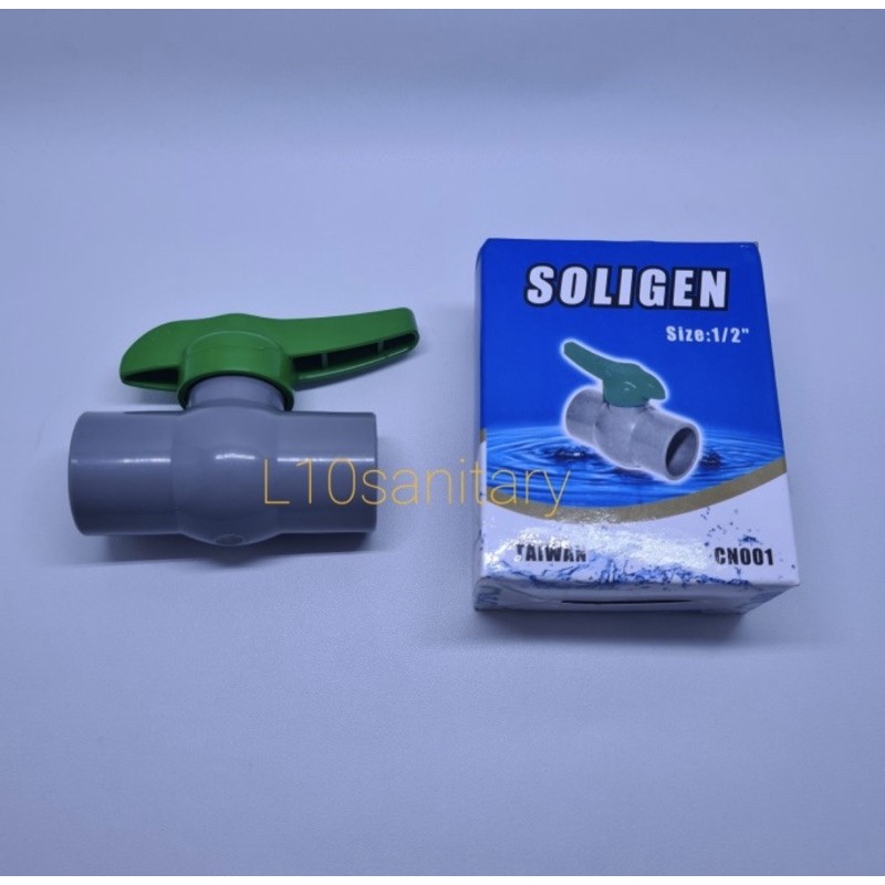 Ball Valve Ballvalve PVC / Stop Kran PVC Soligen CN001 1/2” 3/4” 1”