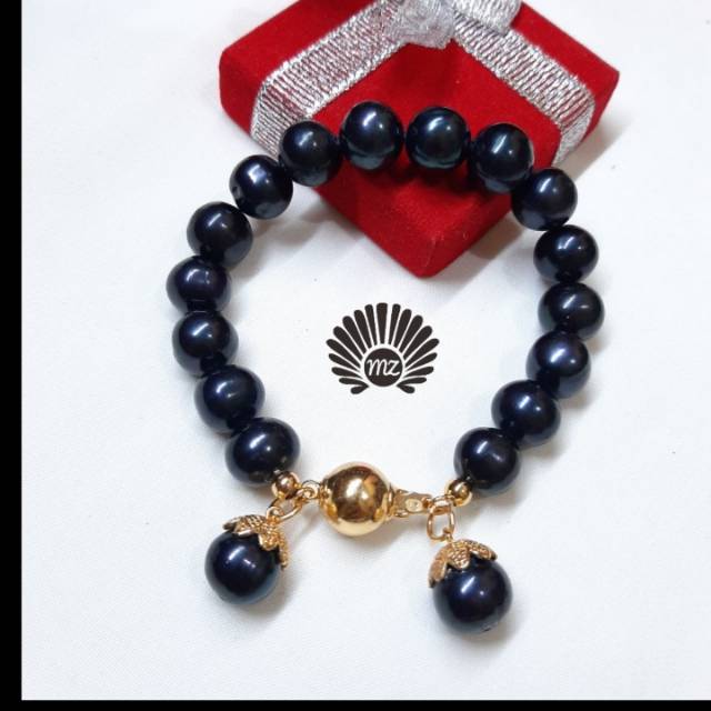 Gelang Mutiara Hitam|| Mutiara Lombok|| Mutiara Air Tawar