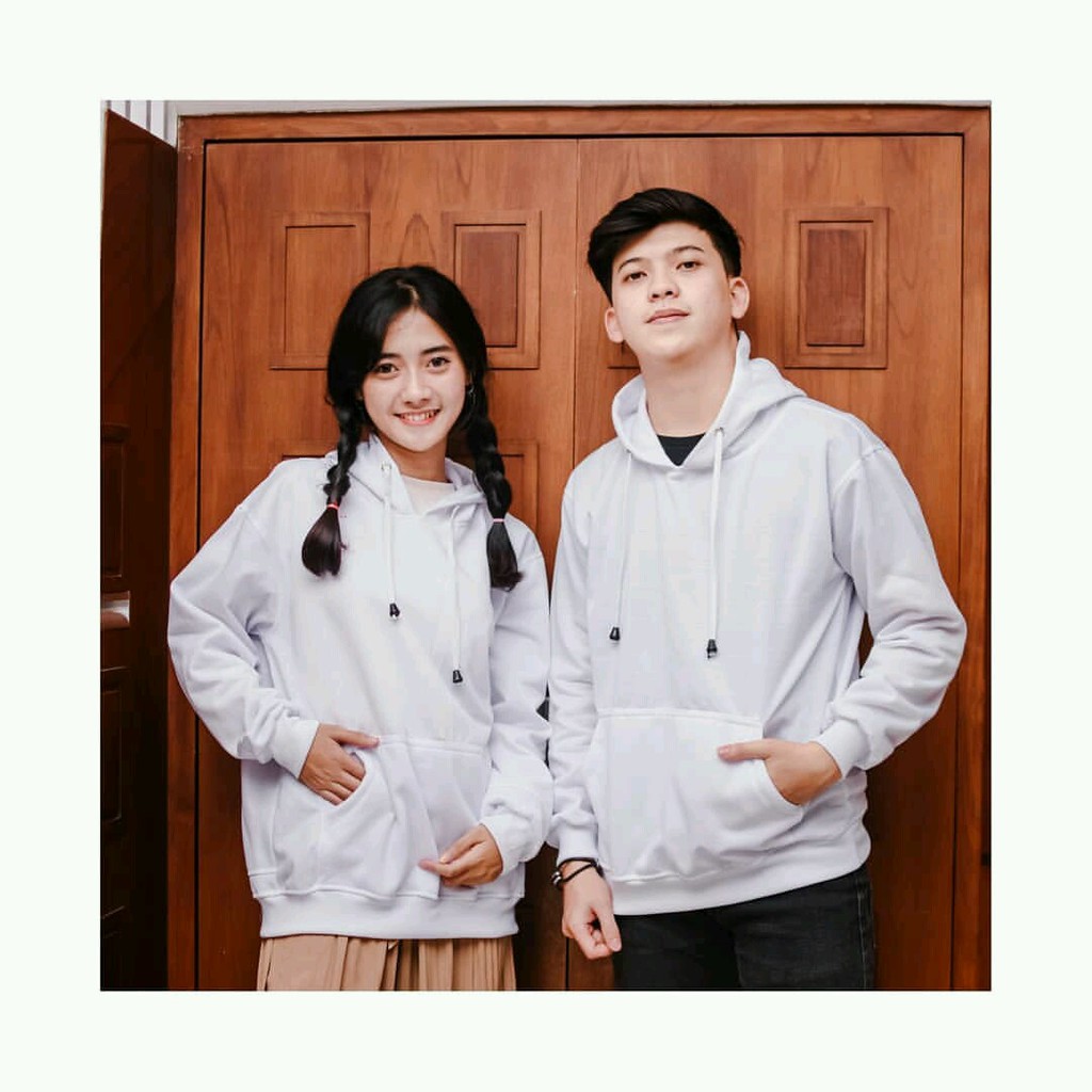 Hoodie Sweater Polos Natural HARGA SATUAN bisa untuk couple pria wanita