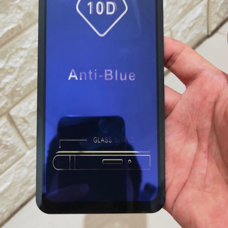 Tempered glass full antiblue Redminote 4/4X/5/5A/5A prime/5pro/6 pro/7/7pro/8/8pro/9/9 pro/10/10s/10pro/POCO X3/POCO X3 NFC/POCO X3 PRO