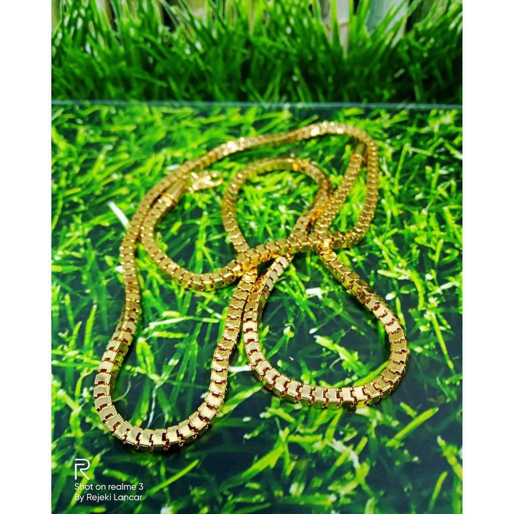 KALUNG MILANO PANJANG LAPIS EMAS 18K