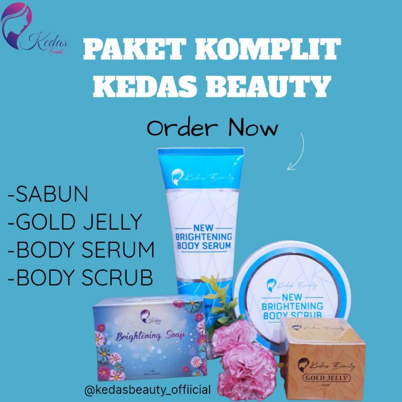 Paket Komplit Kedas Beauty 4in1 Original/ Paket Pemutih Badan100% ORIGINAL