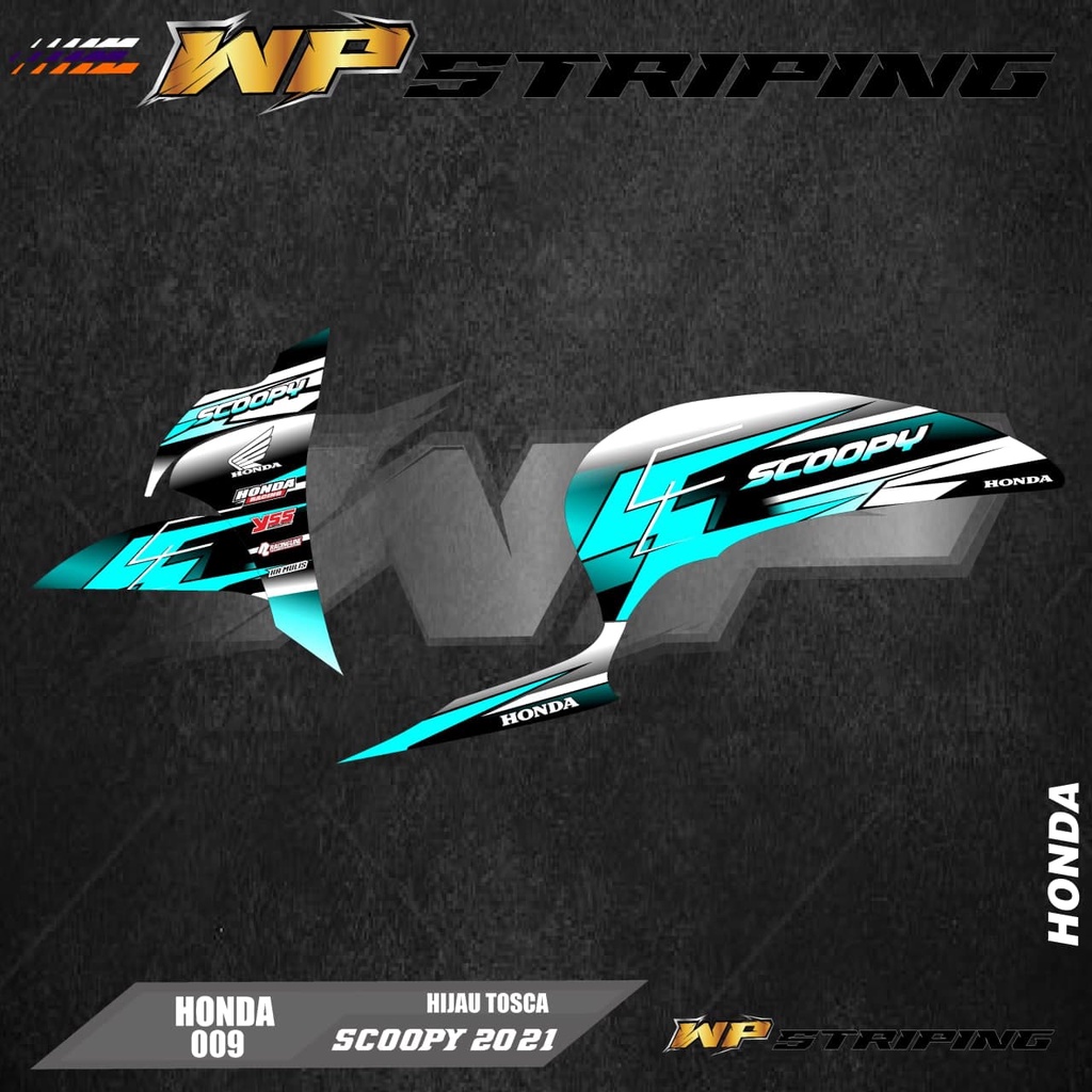 STIKER STRIPING SCOOPY NEW 2021 / STICKER VARIASI LIST SKOTLET MOTOR HONDA SCOOPY NEW 2021 / 009