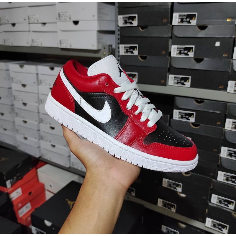 Nike Air Jordan 1 Low Chicago Flip Gym Red/White Black Original Resmi