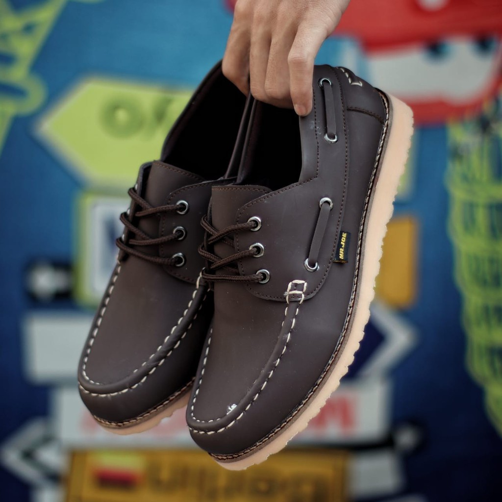PROMO Sepatu Formal Kasual Casual Pria Santai Kerja Kantor Terbaru Model Low Boots Kulit Syintetik