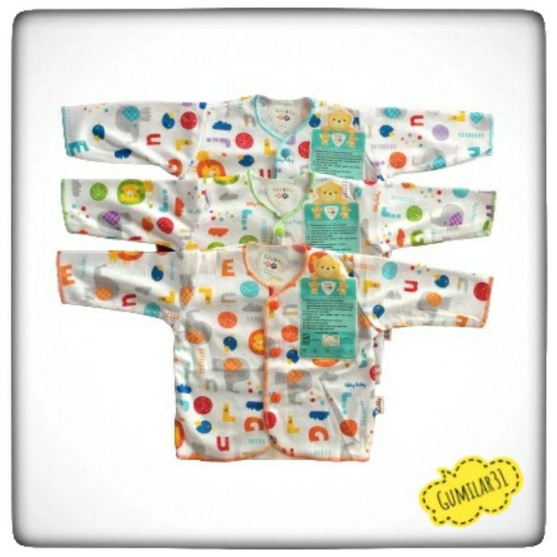 Baju Bayi Newborn - Pakaian bayi atasan 3Pcs  Baju Bayi 0-6 Bulan merk Libby