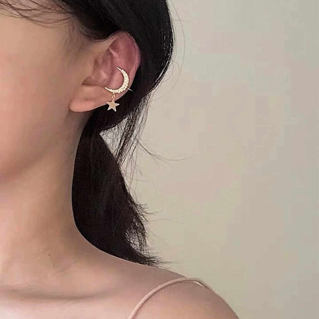 Hu Hu Hu Hu Hu Alat Bantu Pasang Kacamata♡ Anting Klip Telinga Hias Berlian Imitasi Untuk Wanita