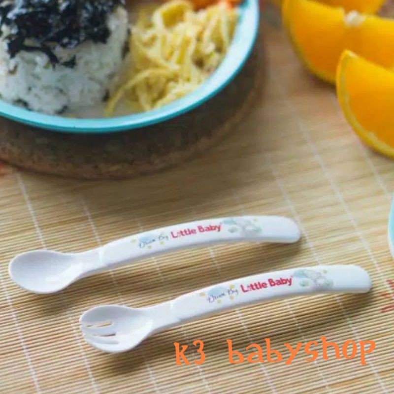 Little Baby Sendok Garpu Bayi Baby Spoon and Fork set sendok makan anak MPASI