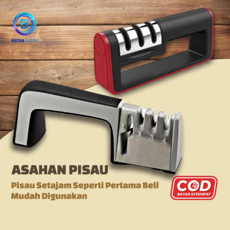 Alat Pengasah Asahan Asah Pisau Dan Gunting Dapur Knife Sharpener Stainless Keramik Multifungsi