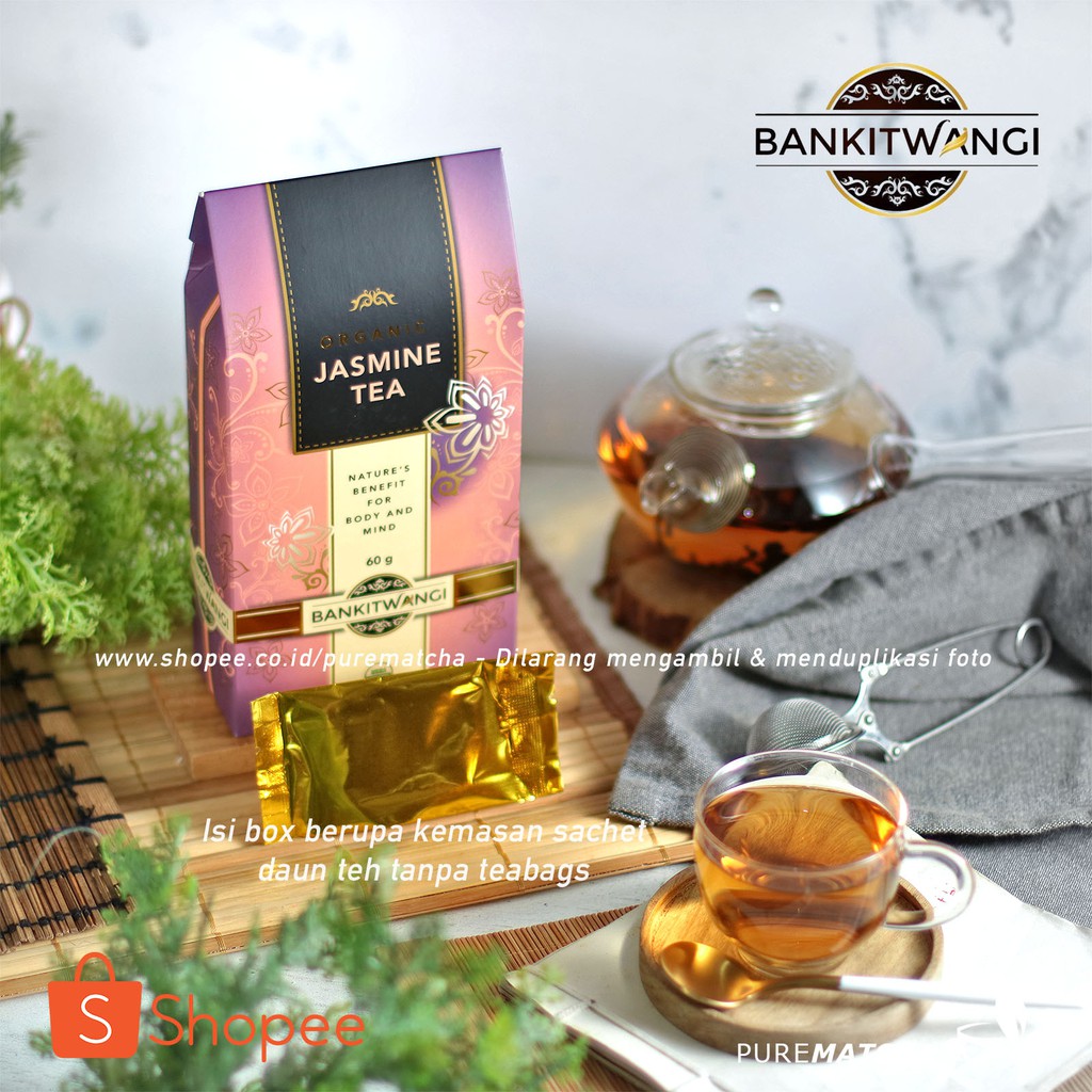 

Bankit Wangi - JASMINE TEA Organic 5gr Kemasan Sampel Teh Melati Organik Premium BankitWangi
